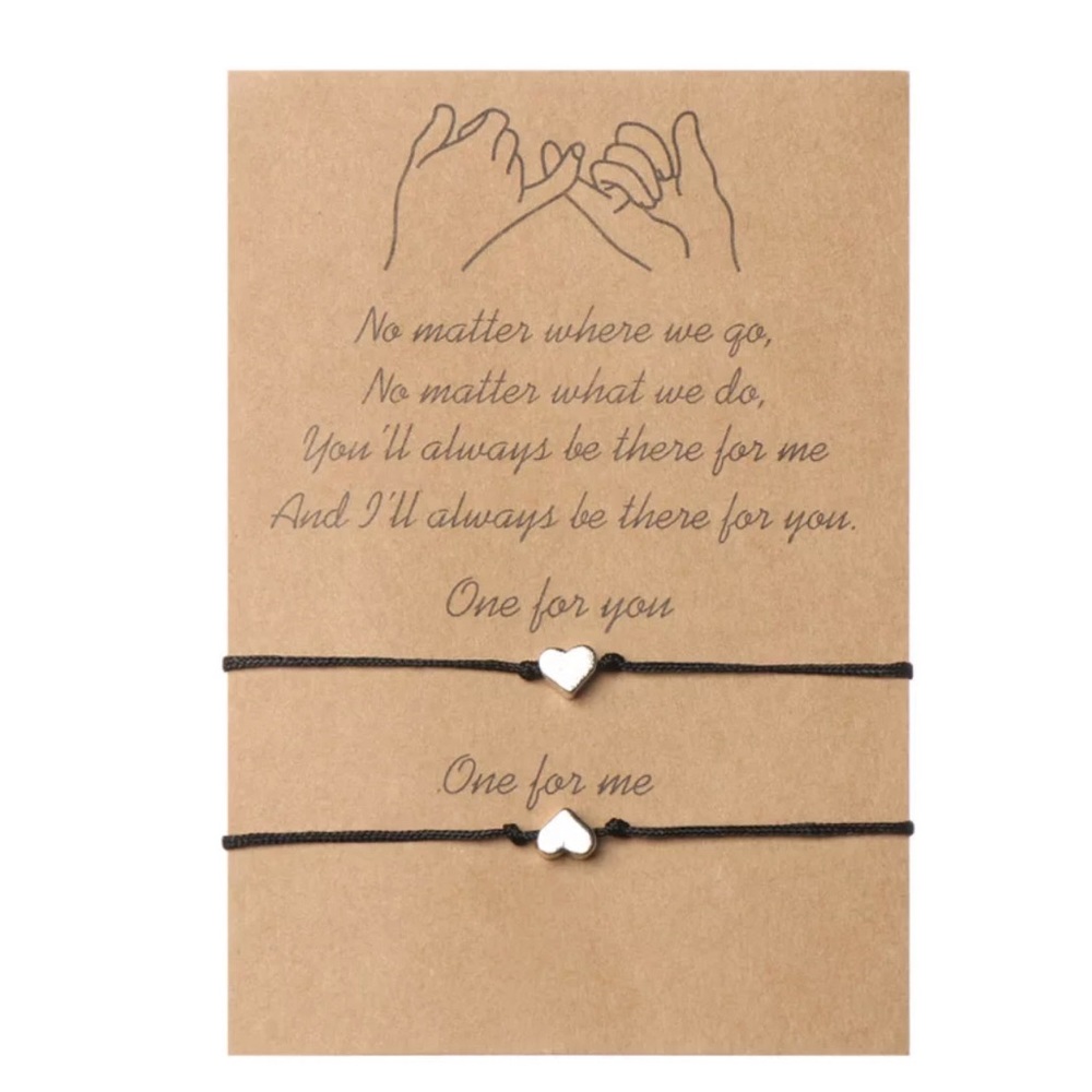 3/$30 Matching Best Friends Heart Bracelet Set